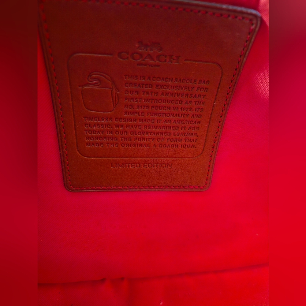 Coach 75th Anniversary 9170 Saddle Bag Limited Edition - With Hangtags - Picture 10 of 16